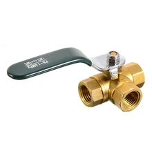Латунный шаровой кран 3 ходовой шаровой кран полный l-порт 1/4 ''3/8'' 3/4 ''резьбовой соединитель для водяного масла паровой шаровой клапан водяной трубный клапан