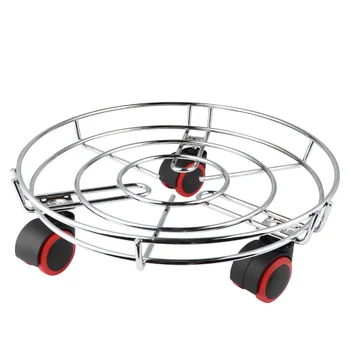

1pc Flower Shelf Multifunctional Iron Fashion Display Stand Flower Pot Holder Receptacle Rack Rolling Tray for Living Room