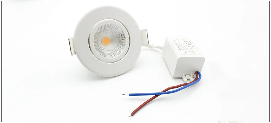 LEDIARY COB LED Downlights Real 3W 5W 110V-240V White Ceiling Spot Lamp 2.2 Inch 55mm 75mm Cut Hole No Flicker Lighting Fixtures