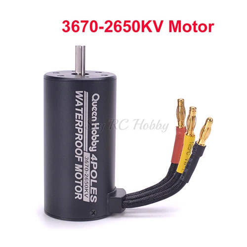 3670 2150KV 2650KV бесщеточный мотор+ 120A S-120A ESC с 5,8 V+ 3A BEC+ Programe card Combo Набор для 1/8 1:8 RC модель автомобиля грузовика - Цвет: 3670-2650kv Motor