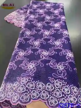 

NIAI African Nigerian Dry Cotton Swiss Voile Lace Fabric 2020 High Quality With Stones Swiss Voile Lace In Switzerland XY3257B-8