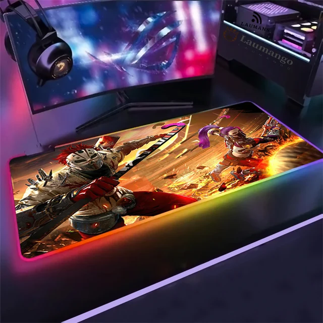 Free Fire Garena Mouse Pad Gamer Rgb Lights Anti Slip Mouse Mat Keyboard Pad Desk Mat Laptop Gaming Setup Accessories Mousepad Mouse Pads Aliexpress