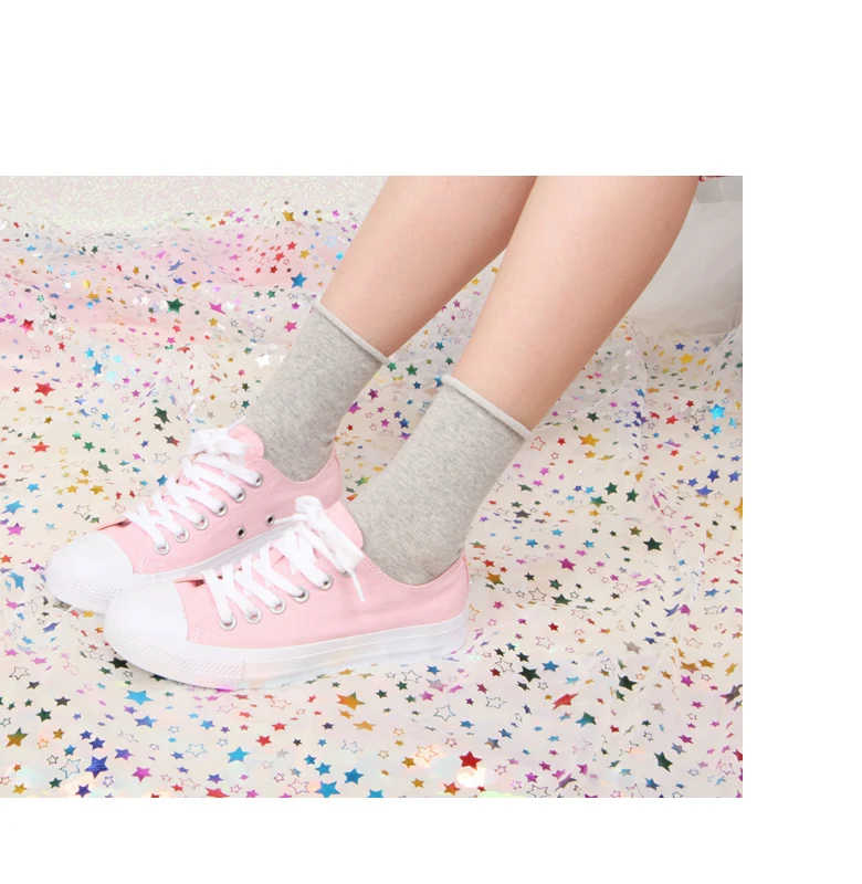 Harajuku Korean wild cotton candy-colored retro student relent wild breathable sports and leisure women's socks