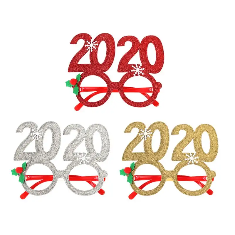 3pcs Interesting 2020 Glasses New Year Part Glasses Costume Accessory Novelty Cartoon Glasses Party Favors for Festival