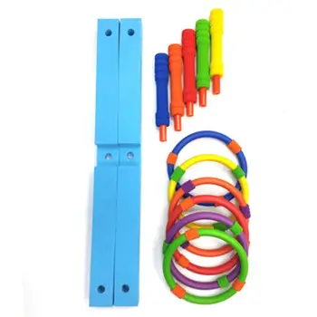 

Kids Adult Toss Game Set with 6 Rings EVA Hoop Throw Outdoor Fun Puzzle Play Toy E5BD