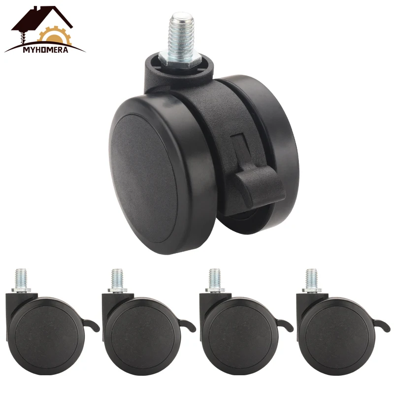 5PCS 60mm Myhomera Universal Mute Caster Wheel 2.4" Replacement Office Chair Swivel Rollers 360 Degree Wheels Furniture Hardware |