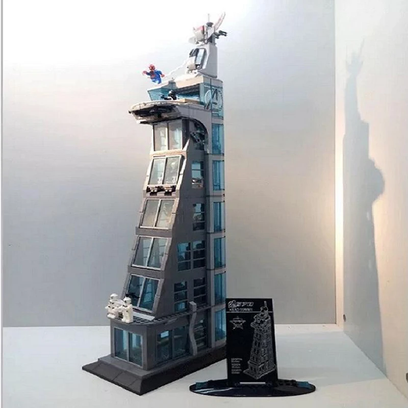 MOC Модернизированный Мститель башня Ironman Fit Мстители Marvel эндгейм фигурки строительный блок кирпич малыш подарок игрушка на день рождения B853