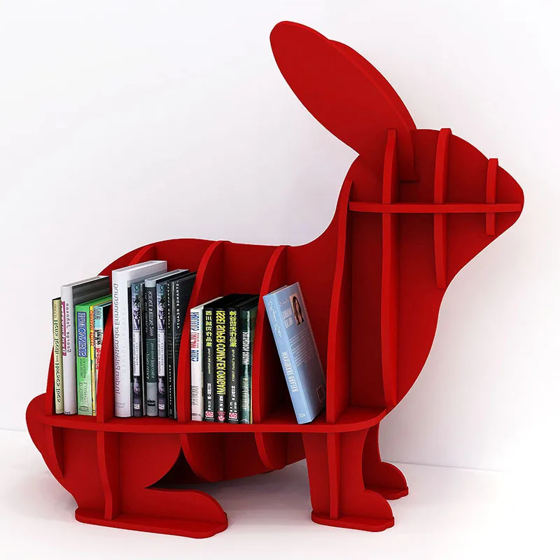 Креативный книжный шкаф в форме кролика животного детская мебель для детского