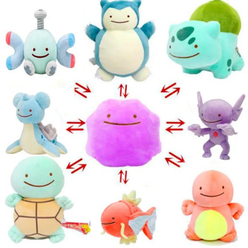 Mling 1 шт. 20 см аниме Карманный анимасль Ditto Подушка передача Пикачу Snorlax Белла Bulbasaur плюшевая подушка с набивкой
