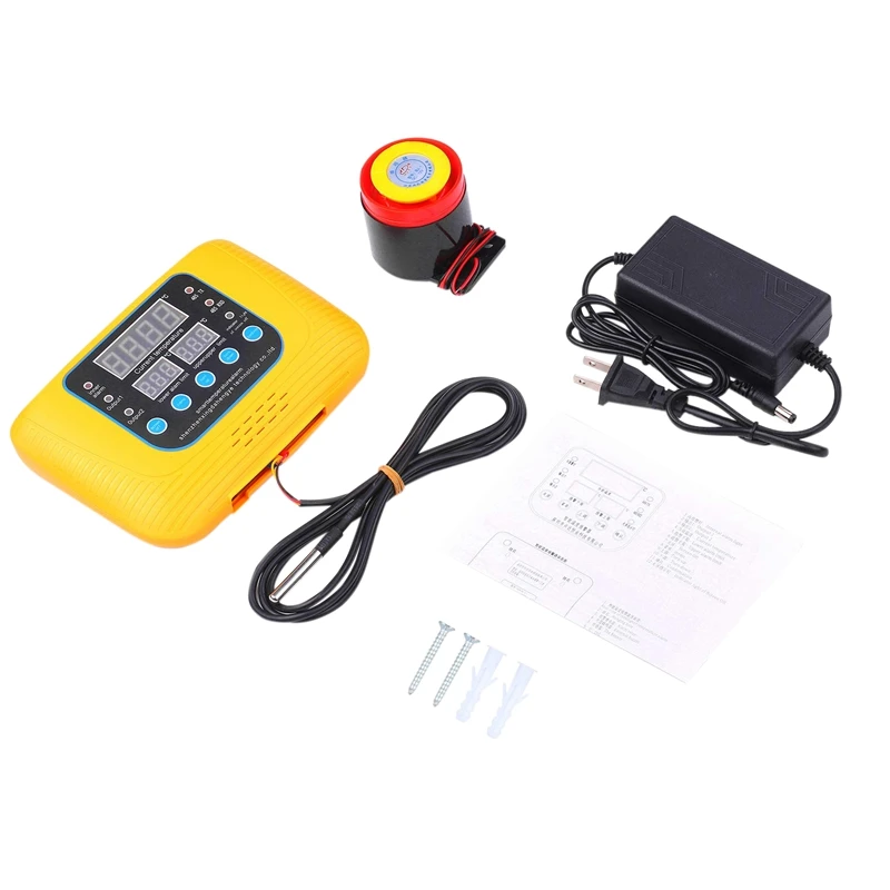 

Digital Display Smart Temperature Alarm Buzzer Controller Regulator with Probe Heater Sensor US Plug