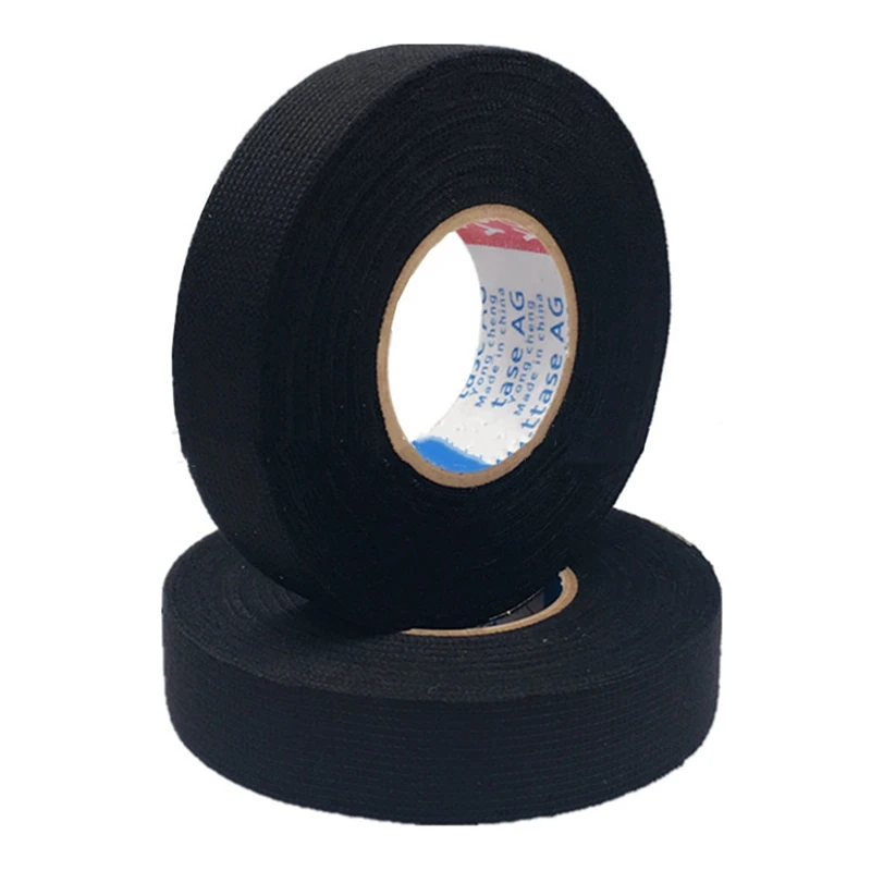 1Pcs Car Harness Tape Car Vehicle Wiring Harness Noise Sound Insulation Fleece Tape Black Hot Adhesive Cloth Fabric Tape 15m