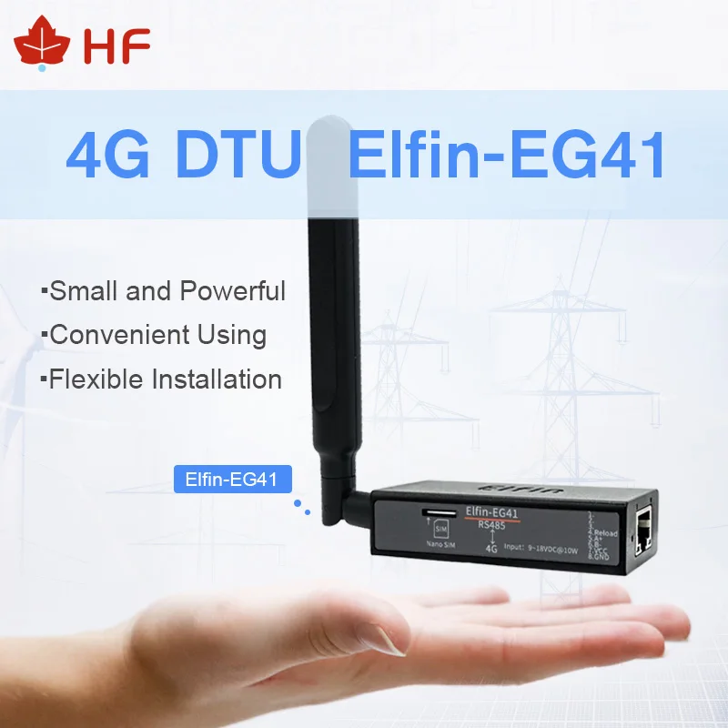 

Home LTE Elfin-EG41 4G DTU Module Wireless Two-way Transparent Transmission RS485 Serial Port Digital Transmission