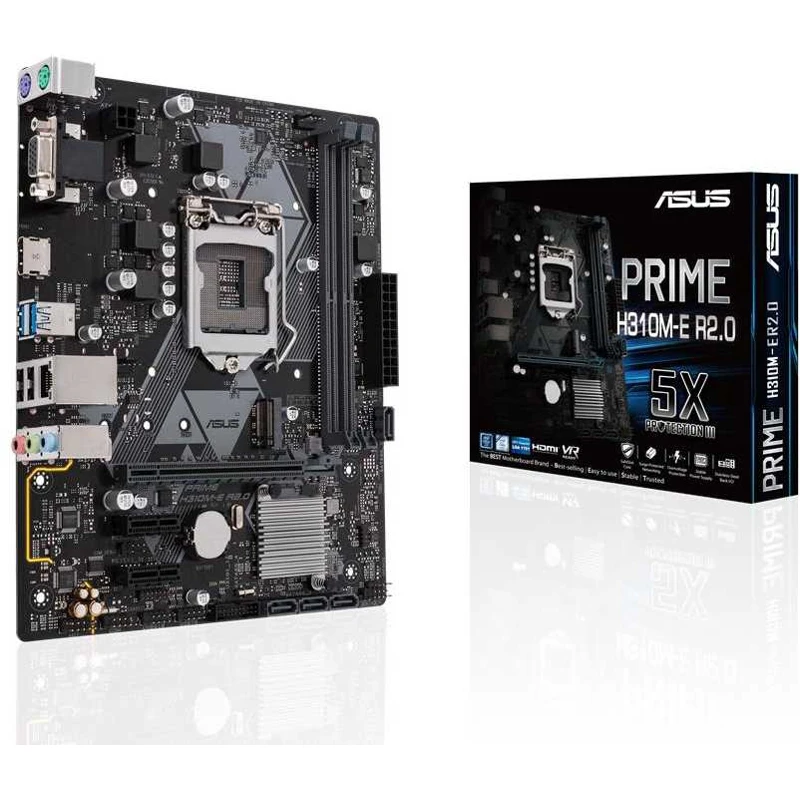 Материнская плата Asus PRIME H310M-E R2.0 Soc-1151v2 Intel H310C 2xDDR4 mATX AC`97 8ch(7.1) GbLAN+VG