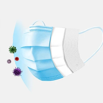 

DHL In stock Adult Disposable Face Masks 3-layer Protective Mask 3-Ply Disposable dust-proof Masks in stock 24-48 Hours Ship