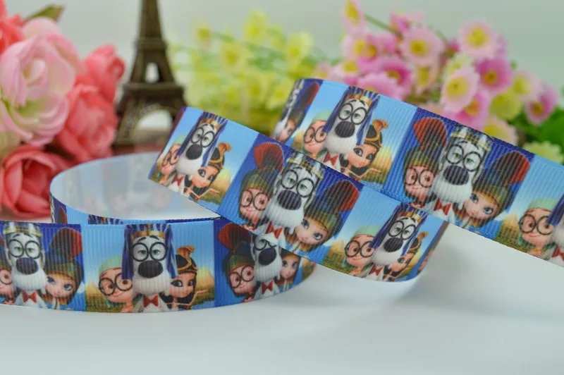 7/" 22 мм мультфильм печатных корсажная лента, бант для волос DIY ручной работы одежда материалы 50 ярдов OEM
