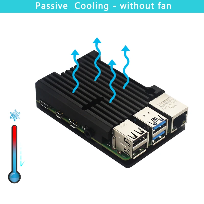 Оригинальный официальный Raspberry Pi 4 Модель B комплект двойной вентилятор