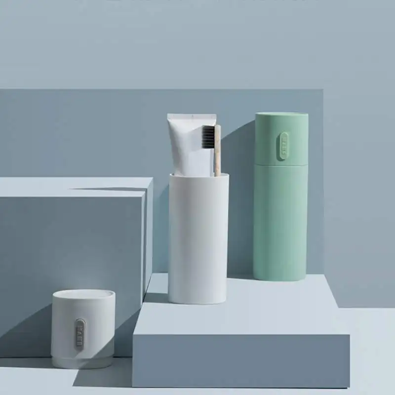 

Portable Travel Toothbrush Bin Toothpaste Storage Cups Cylinder Mouthwash Cup Hiking Camping Toothbrush Cup Toothpaste