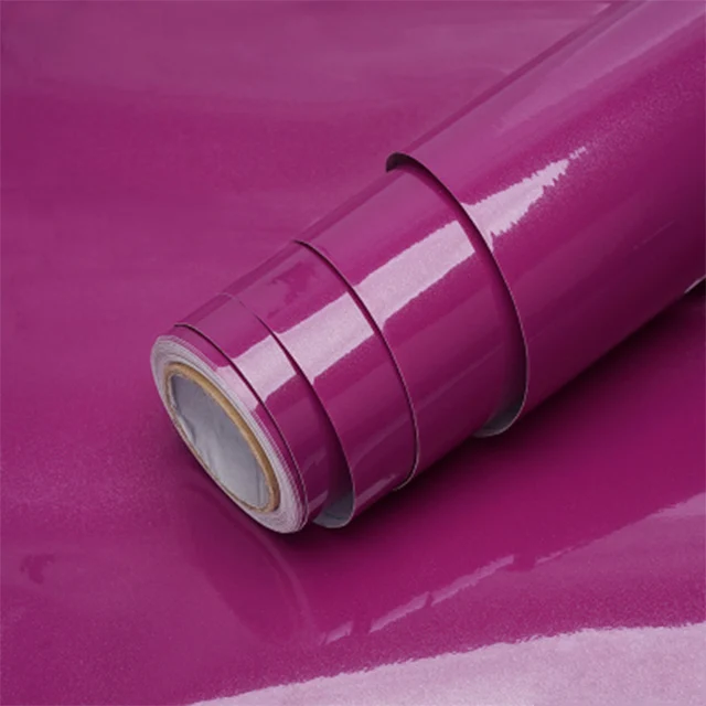 Shiny Purple Velike водостойкая самоклеящаяся бумага, покрытие для шкафа, пленка, контактная бумага, Мраморная деревянная мебель, наклейки для украшения кухни - Цвет: Shiny Purple