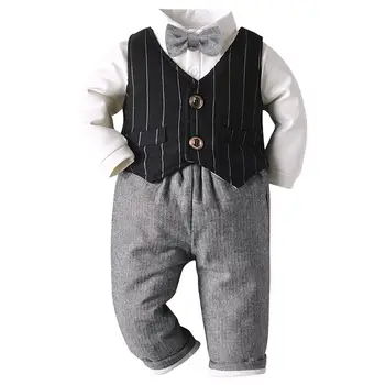

Famuka Baby Clothing Set Boy Clothes 3pcs Sets Cotton Thicken Winter Gentleman Dresses for Wedding Birthday Newborn Boys Clothes