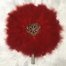 1 шт. двухсторонний веер для танцев реквизит веер для свадебного украшения Африканский веер с камнями высокое качество