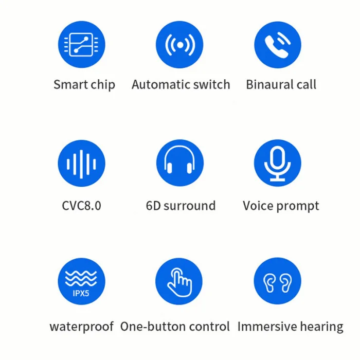 TWS Bluetooth 5,0 спортивные наушники мини Беспроводные стереонаушники с микрофоном для смартфонов SP99