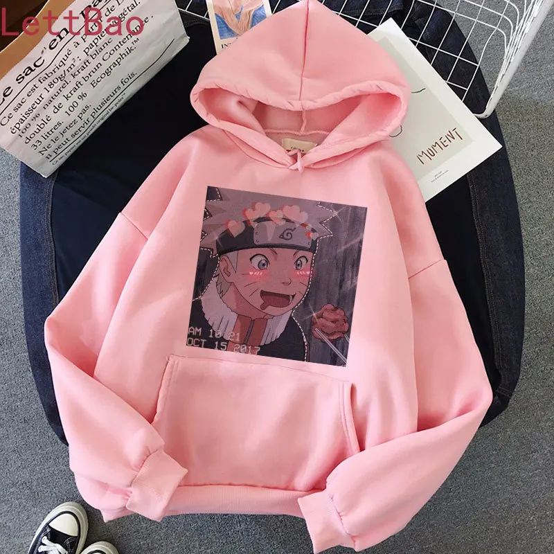 Sudaderas con capucha de estilo Anime para mujer, ropa de calle con estampado de dibujos animados Kawaii para niños y mujeres, camisetas de Hip Hop de gran tamaño, Invierno 2021