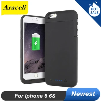 3800 iphone 6 6 4s バッテリーケーススマートバッテリー充電器銀行