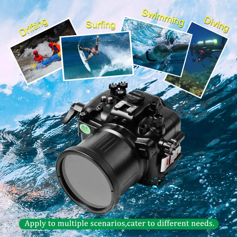 Pre-orders100m IPX8 Aluminum Alloy Camera Waterproof Housing For Sony A7RIV Underwater Drifting Surfing Swimming Diving Case