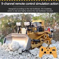 2.4Ghz RC Bulldozer 1/24 with Light & Sound Construction Diecast Engineering Car Dump Excavator Plastic/Alloy for Child‘s Gifts 1