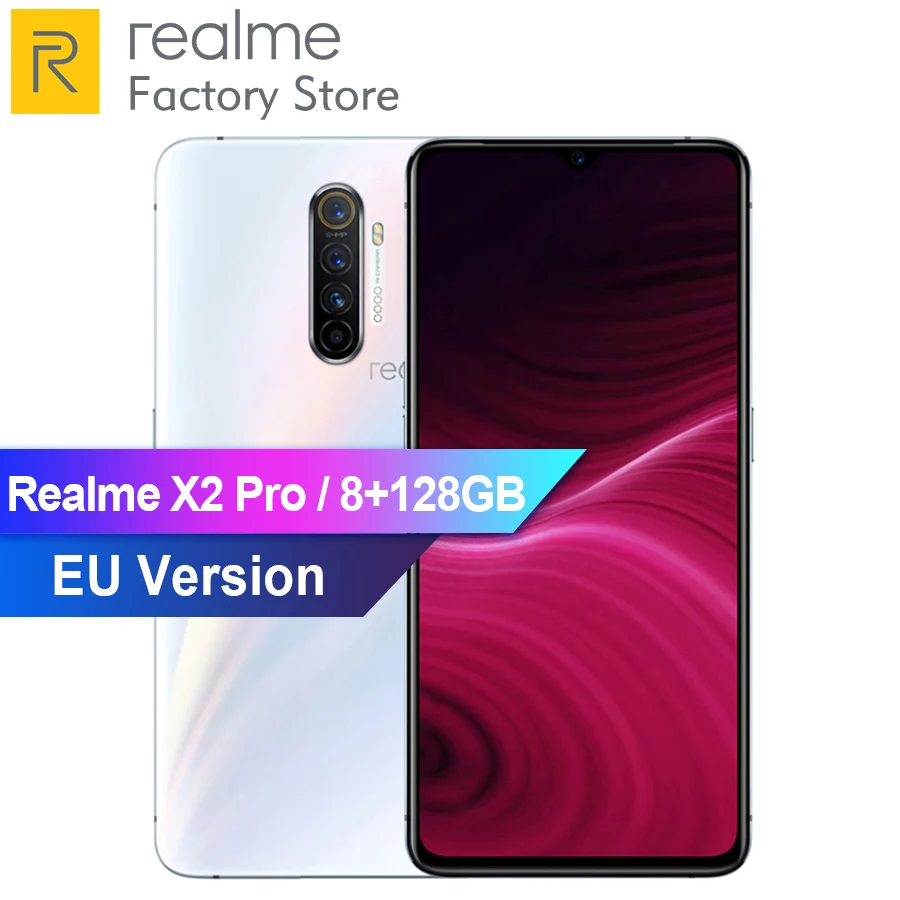 Мобильный телефон OPPO Realme X2 Pro 6,", Восьмиядерный процессор Snapdragon 855 Plus, 8 ГБ ОЗУ, 128 Гб ПЗУ, NFC, 64 мп, Face ID, 4000 мАч