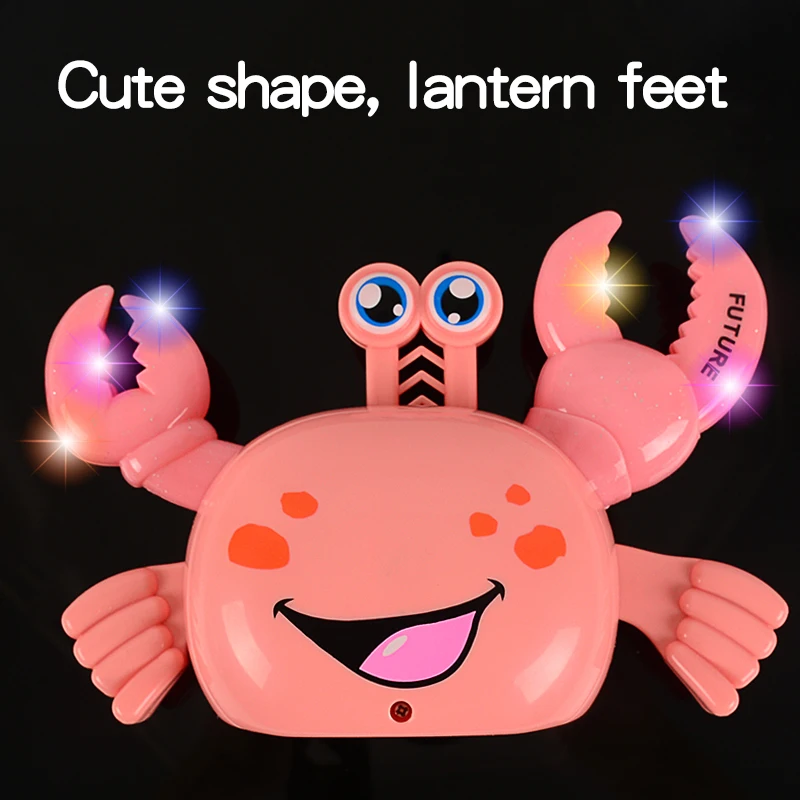 Novelty Electric Crab Toys Automatic Turning Luminous Crab With Music Baby Eletric Animal Educational Toys For Children Gifts