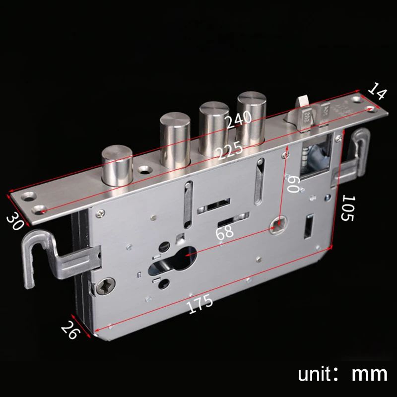 

Stainless steel Lock Body Anti theft Thick Mechanical fingerprint Hardware