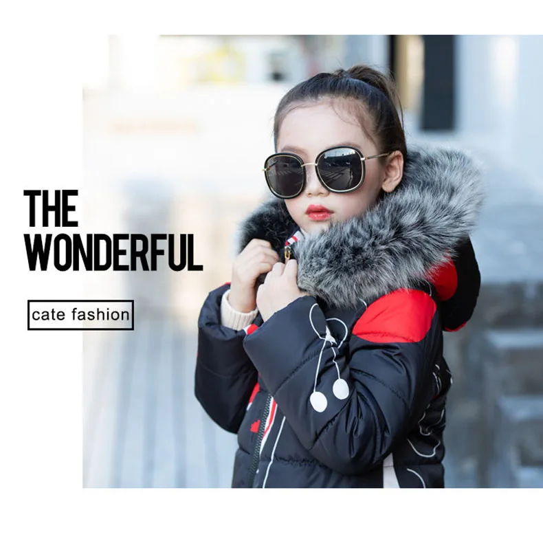 Kids Winter Jacket For Girls 2019 Fashion Brand Girl Down Jacket Warm Child Down Parkas Coat 4 5 6 7 8 9 10 11 12 13 14 Years