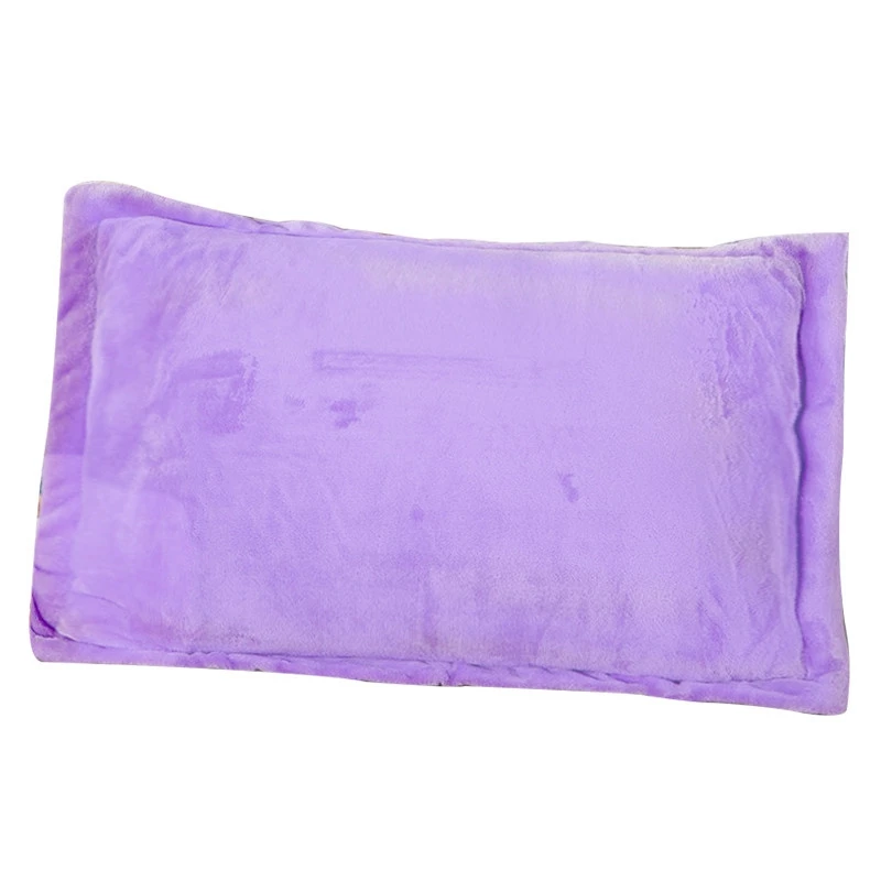 Light purple Горячая Распродажа, чехол для подушки из кораллового флиса, фланелевый однотонный чехол для подушки, 6 цветов, пригодный для использования, чехол для подушки, декоративный, для спальни, домашний текстиль - Цвет: Light purple
