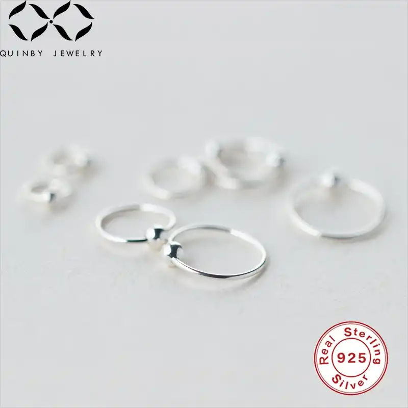 Куинби серьги из стерлингового серебра 925 пробы для женщин небольшие кольцевые серьги на подарок девочке вечерние серьги с ушной костью aretes женские кабельные линии серьги-обручи Q5