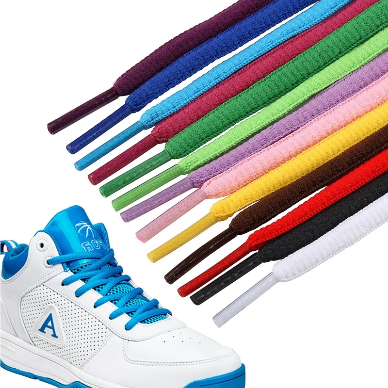 Men's and women's sports shoelaces color flat semicircular shoelace Suitable for all shoes Round laces 23 colors 1 pair