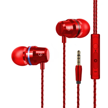 

3.5mm Wired Earbuds Headphones Metal Earphone Earpiece With Mic Stereo Headset fone de ouvido For Samsung Xiaomi Phone Computer