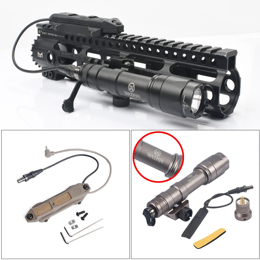 Surefir Воздушный пистолет M600 M600C светодиодный фонарик 340 люмен дистанционный переключатель давления двойная кнопка охотничья тактика светодиодный M3X аксессуары - Цвет: NE04040DE-072DE(WD)