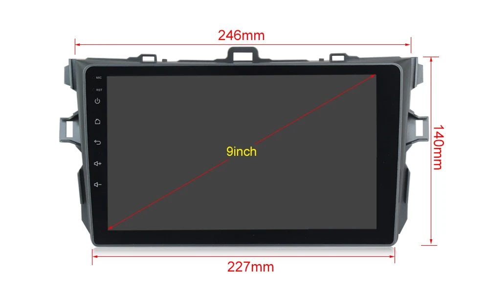 Best NaviFly Android 8.1 car multimedia player for Toyota corolla 2007 to 2010 gps navigation stereo 1024*600 HD FM Autoradio BT AM 4