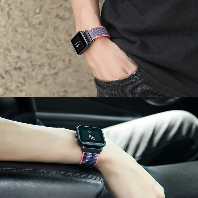 Ремешок для умных часов Amazfit Bip нейлоновый ремешок 20 мм 22 Pace amazfit stratos GTR 42 47