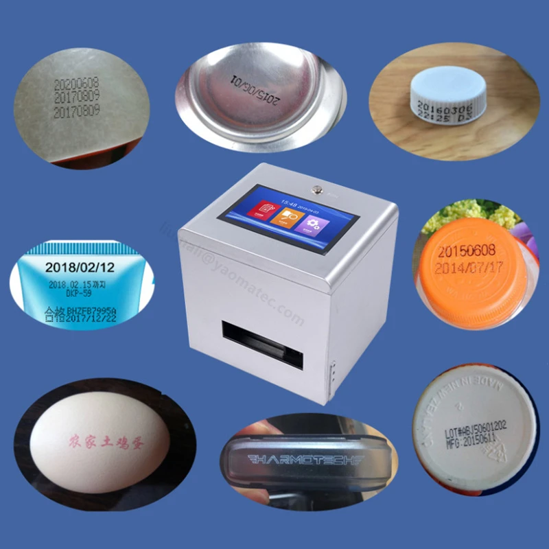 12.7mm Desktop production date concave convex surface printing bottle