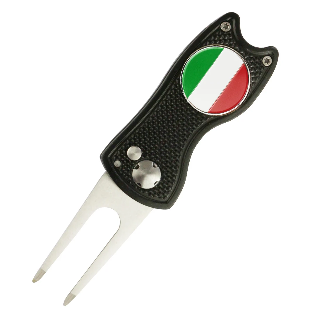 Italy flag PINMEI Индивидуальные наборы для ремонта маркера для мяча для гольфа Divot 1шт. Персонализированные складные вилки для гольфа - Цвет: Italy flag