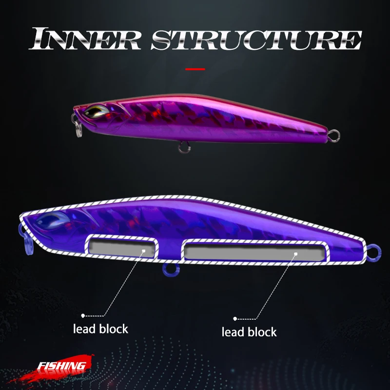 Hunthouse Лазерная погружающаяся swimbait приманка для рыбалки Карандаш 80 мм/14 г 99 мм/28