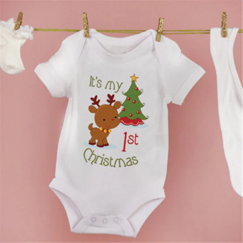 MOLIXINYU, весенне-осенний комбинезон для малышей Рождественский комбинезон для новорожденных мальчиков и девочек с рисунком оленя и рождественской елки, одежда для малышей