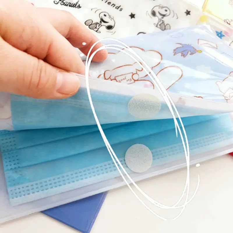 3Pcs Portable Plastic Disposable Face Mask Storage Clips Cartoon Animal Mouth Cover Holder Container Folding Case Organizer