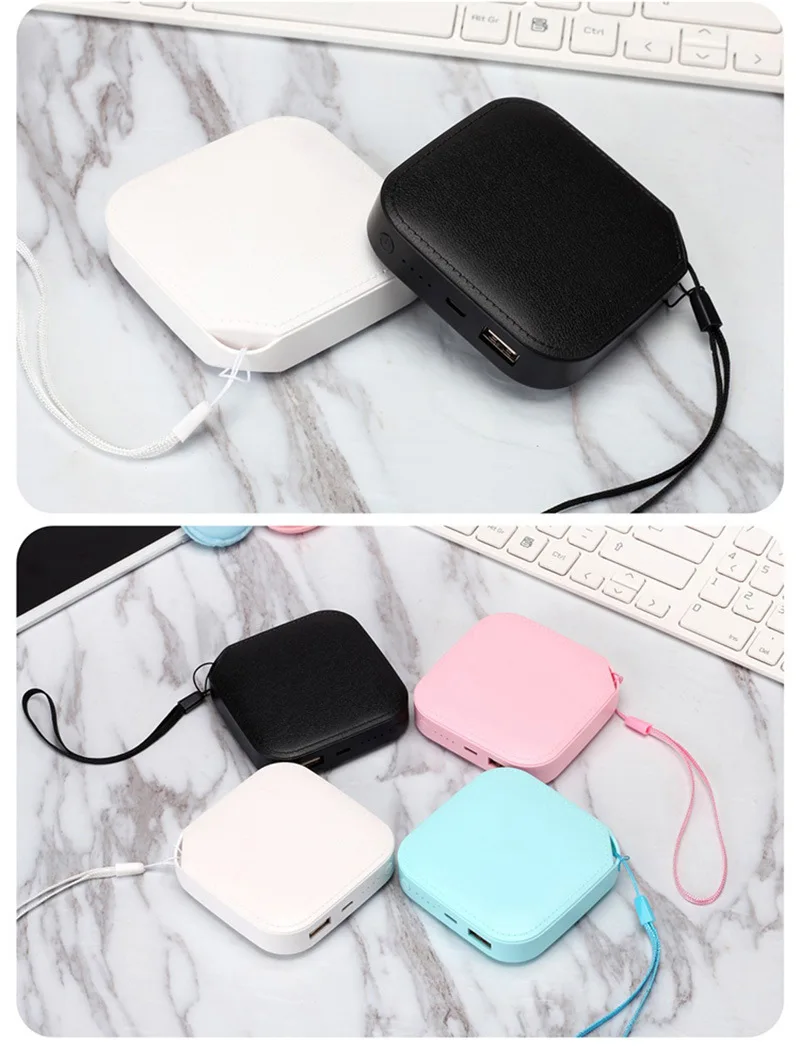 

Mini Portable Leather Power Bank 4800/6000/7800/10000mAh for iPh Huawei /xiao mi