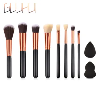 

8pcs Makeup Brushes+Powder Puff set Concealer Blush Foundation Cosmetic Eye Shadow Makeup Brush Wood Handle Tool Maquiagem#0713