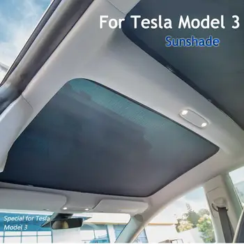 melhor Para Tesla Modelo 3 Protetor De Calor Anti-uv Pára-sol Cortina De Vidro Telhado Sol Sombra Carro Clarabóia Cego Sombreamento Mosca Net Flexível