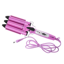 EU волосы Waver волна бигуди керамические волосы щипцы для завивки 3 баррель зажим волна бигуди