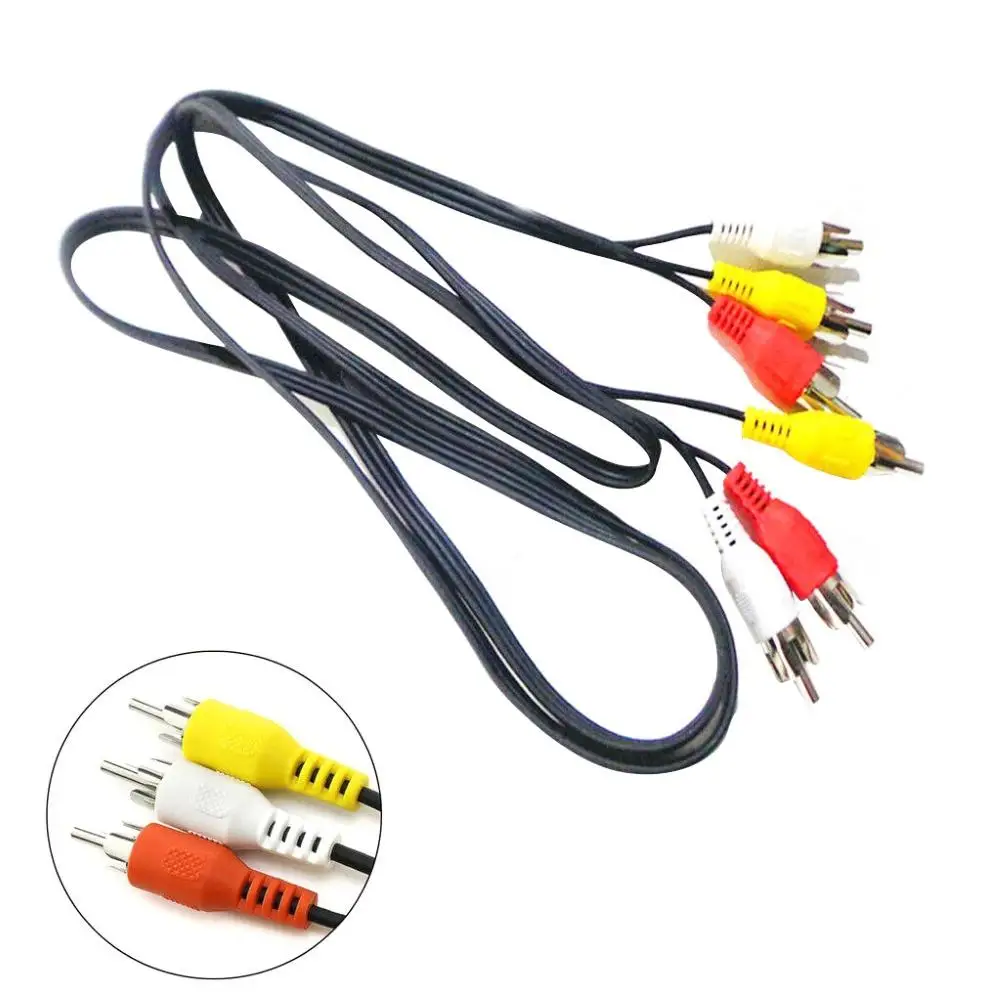 3 RCA папа Композитный Аудио Видео AV кабель адаптер Шнур для T V DVD камеры|Аксессуары